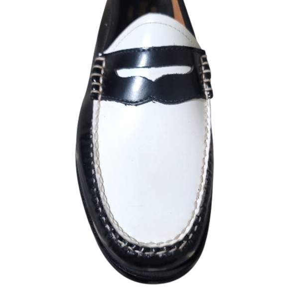 G.H. Bass Black & White Weejuns Whitney Loafers, 10, Classic, Timeless NWOB - Picture 7 of 11
